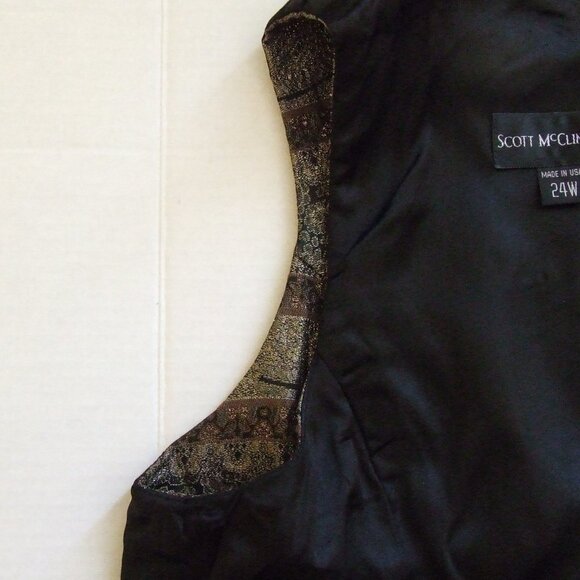 Scott McLintock blouse metallic plus size sleeveless top gold vintage sparkles - Picture 9 of 13